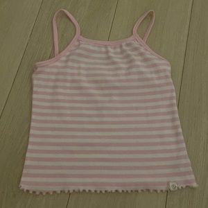 Treasure and Bond pink and white striped tank top